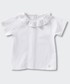 Koszulka Mango Kids t-shirt bawełniany dziecięcy Bimba3 kolor biały gładki