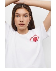 Koszulka t-shirt bawełniany dziecięcy Broken kolor biały - Answear.com Mango Kids