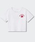Koszulka Mango Kids t-shirt bawełniany dziecięcy Broken kolor biały