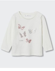 Koszulka longsleeve dziecięcy Globo kolor biały - Answear.com Mango Kids