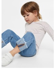 Koszulka longsleeve bawełniany dziecięcy Stripes kolor fioletowy - Answear.com Mango Kids