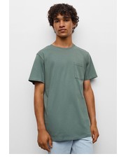 Koszulka t-shirt bawełniany dziecięcy Basict kolor zielony gładki - Answear.com Mango Kids