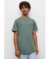 Koszulka Mango Kids t-shirt bawełniany dziecięcy Basict kolor zielony gładki