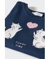 Koszulka Mango Kids t-shirt bawełniany dziecięcy Animals kolor granatowy