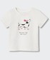 Koszulka Mango Kids t-shirt bawełniany dziecięcy Animals kolor biały