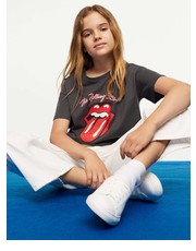 Koszulka t-shirt bawełniany dziecięcy Rolling kolor szary - Answear.com Mango Kids