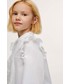 Bluzka Mango Kids Bluzka bawełniana dziecięca kolor biały z aplikacją