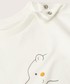 Bluza Mango Kids bluza bawełniana dziecięca Osos kolor biały z nadrukiem