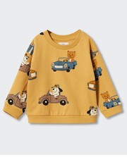 Bluza bluza bawełniana dziecięca Boom kolor żółty wzorzysta - Answear.com Mango Kids