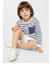 Bluza bluza bawełniana dziecięca Rayas3 kolor biały wzorzysta - Answear.com Mango Kids