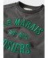 Bluza Mango Kids bluza bawełniana dziecięca Marais kolor szary z aplikacją
