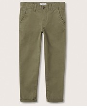 Spodnie Spodnie dziecięce kolor brązowy gładkie - Answear.com Mango Kids