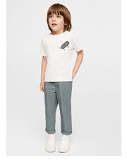 Spodnie spodnie bawełniane dziecięce Haikub kolor szary gładkie - Answear.com Mango Kids