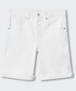 Spodnie Mango Kids szorty jeansowe dziecięce Rollup kolor biały