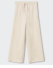 Spodnie spodnie dresowe bawełniane dziecięce Steffy kolor beżowy gładkie - Answear.com Mango Kids