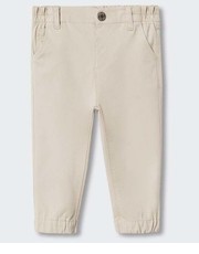 Spodnie spodnie dziecięce Zug kolor szary gładkie - Answear.com Mango Kids