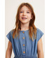Sukienka dziecięca Mango Kids - Sukienka dziecięca Blue 110-164 cm 43025754