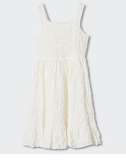 Sukienka dziecięca sukienka dziecięca Castillo kolor biały mini rozkloszowana - Answear.com Mango Kids