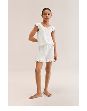 Piżama dziecięca piżama bawełniana dziecięca Nonna kolor biały gładka - Answear.com Mango Kids
