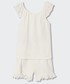 Piżama dziecięca Mango Kids piżama bawełniana dziecięca Nonna kolor biały gładka