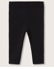 Legginsy legginsy dziecięce kolor czarny gładkie - Answear.com Mango Kids