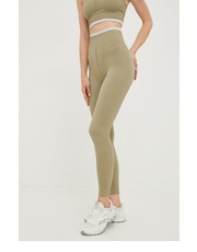 Legginsy legginsy treningowe damskie kolor zielony gładkie - Answear.com Only Play