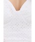 Bluzka Marciano Guess bluzka bawełniana damska kolor biały gładka