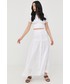 Spódnica Marciano Guess spódnica bawełniana kolor biały maxi rozkloszowana