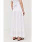 Spódnica Marciano Guess spódnica bawełniana kolor biały maxi rozkloszowana