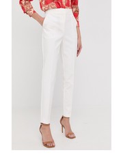 Spodnie spodnie damskie kolor biały dopasowane high waist - Answear.com Marciano Guess