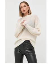 Sweter sweter wełniany damski kolor beżowy lekki - Answear.com Marciano Guess