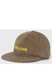 Czapka czapka bawełniana kolor beżowy z aplikacją - Answear.com Volcom