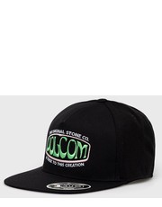Czapka czapka z domieszką wełny kolor czarny z aplikacją - Answear.com Volcom
