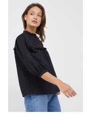 Bluzka bluzka bawełniana damska kolor czarny gładka - Answear.com Y.A.S