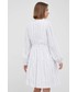 Sukienka Y.A.S sukienka bawełniana kolor biały mini rozkloszowana