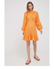 Sukienka sukienka kolor pomarańczowy mini rozkloszowana - Answear.com Y.A.S