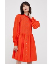 Sukienka sukienka bawełniana kolor pomarańczowy mini rozkloszowana - Answear.com Y.A.S