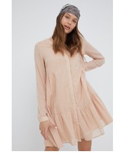 Sukienka sukienka bawełniana kolor beżowy mini rozkloszowana - Answear.com Y.A.S
