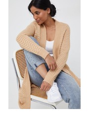 Sweter kardigan z domieszką wełny damski kolor beżowy - Answear.com Y.A.S