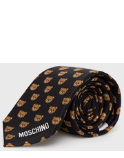 Krawat krawat jedwabny kolor czarny - Answear.com Moschino