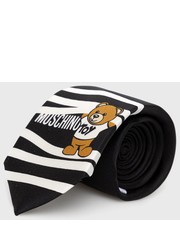 Krawat krawat jedwabny kolor czarny - Answear.com Moschino