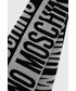 Szalik męski Moschino szalik wełniany kolor czarny wzorzysty