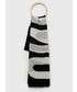 Szalik męski Moschino szal wełniany kolor czarny wzorzysty