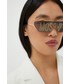 Okulary Moschino okulary przeciwsłoneczne damskie kolor złoty