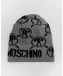 Czapka Moschino czapka z domieszką wełny kolor szary z domieszką wełny