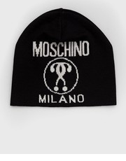 Czapka czapka wełniana kolor czarny wełniana - Answear.com Moschino