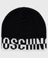 Czapka Moschino czapka z domieszką wełny kolor czarny z domieszką wełny