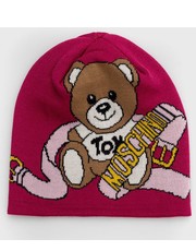 Czapka czapka wełniana kolor różowy wełniana - Answear.com Moschino