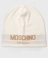 Czapka Moschino czapka kolor czarny z cienkiej dzianiny z domieszką wełny