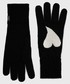 Rękawiczki Moschino rękawiczki z domieszką wełny damskie kolor czarny